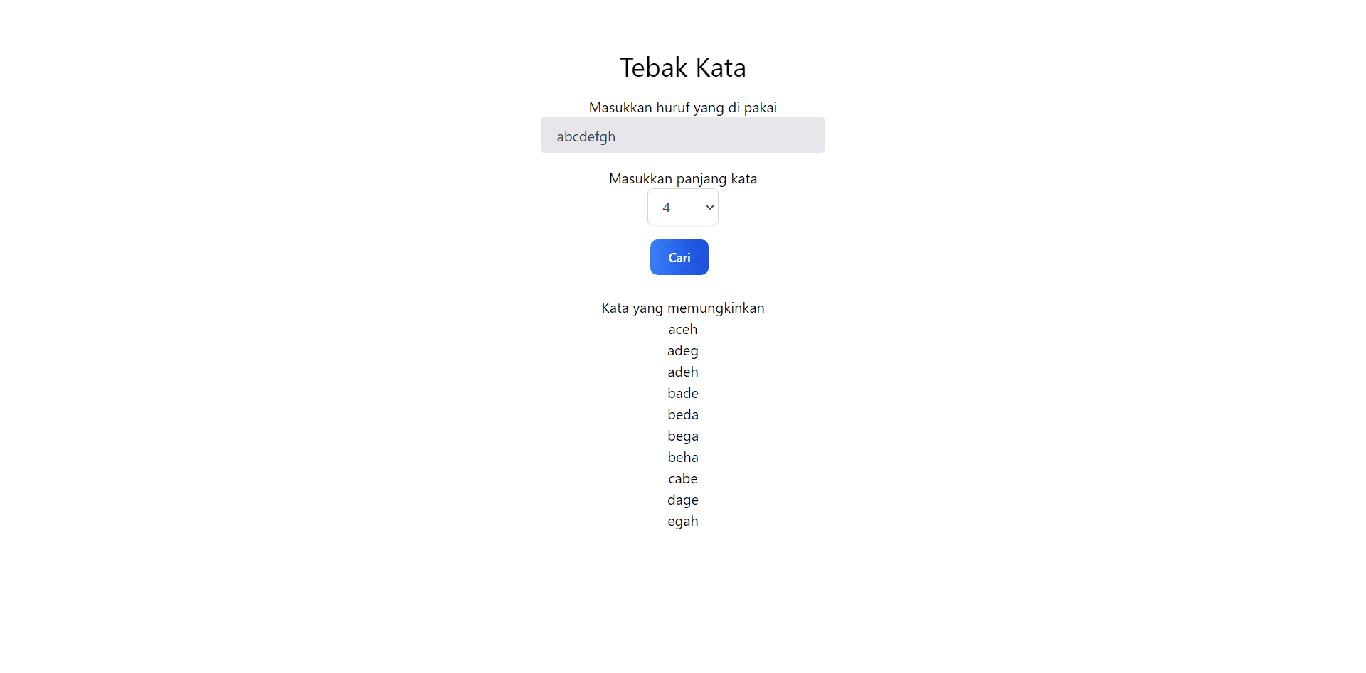 Tebak Kata Solver Full Page