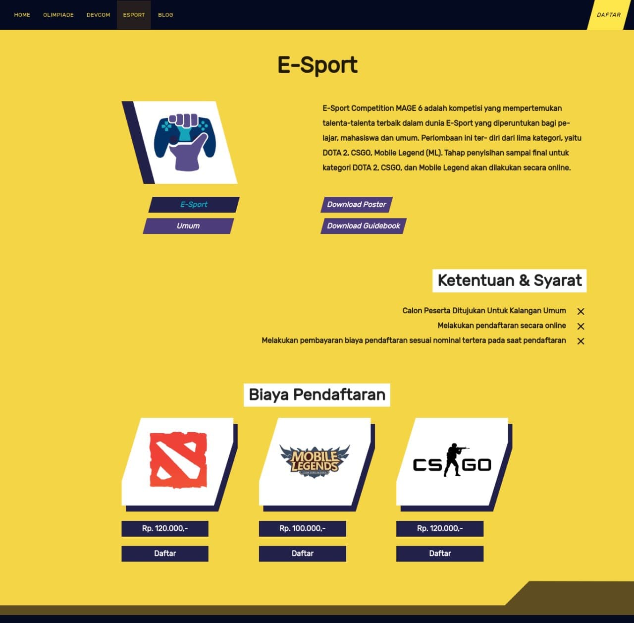 MAGE 6 Esport Page