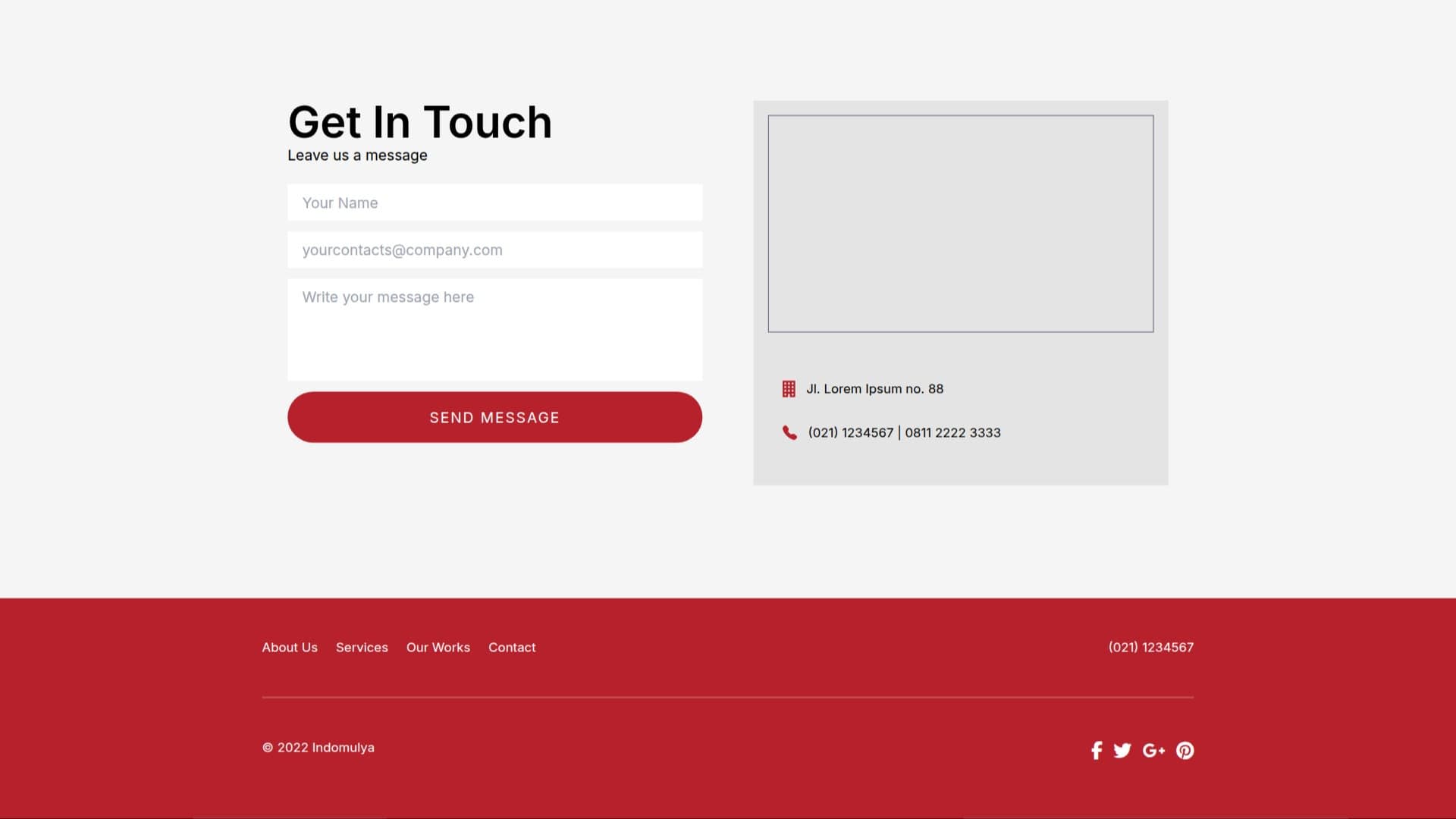 Indomulya Contact Page